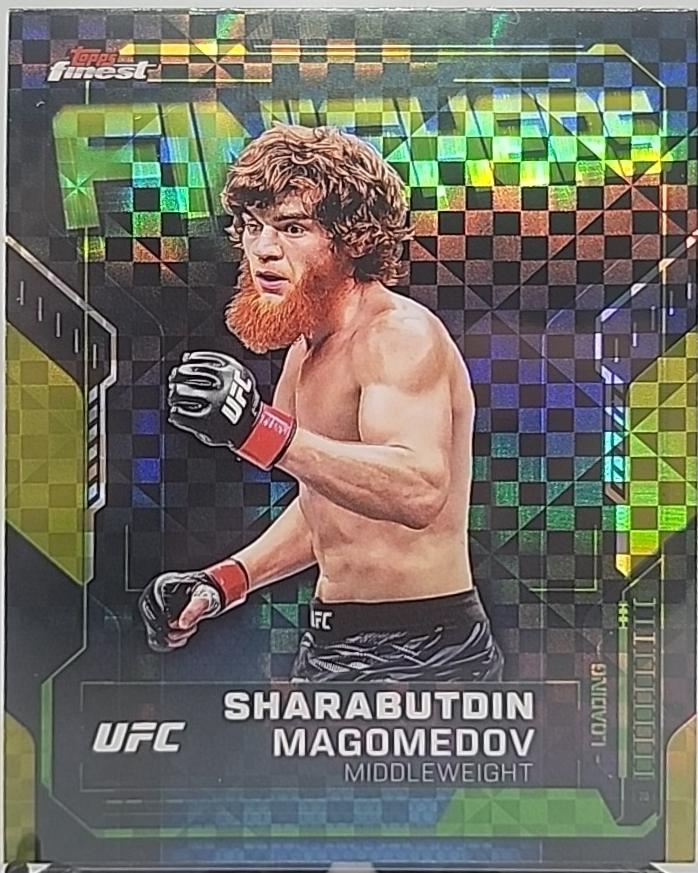 Shara Magomedov 2025 Topps Finest UFC Finishers #FN-11 Checkerboard Refractor