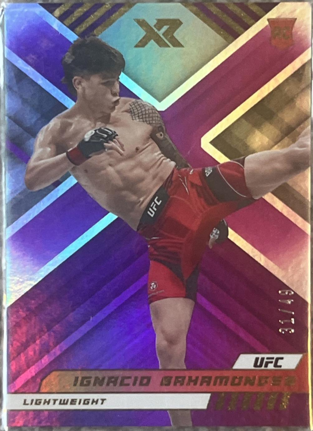 Ignacio Bahamondes 2023 Panini Chronicles UFC Base XR #287 Purple