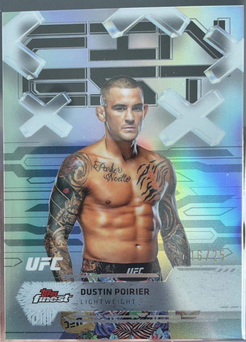 Dustin Poirier 2025 Topps Finest UFC Base Common #98 Black Refractor