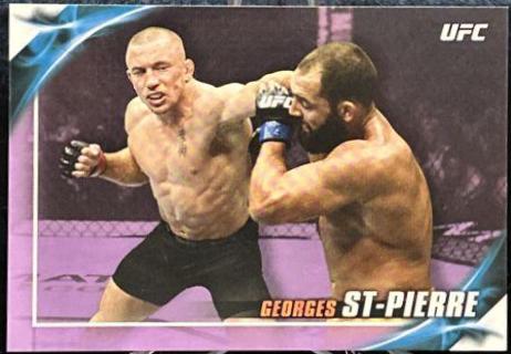 Georges St-Pierre 2019 Topps UFC Knockout Base #11 Purple