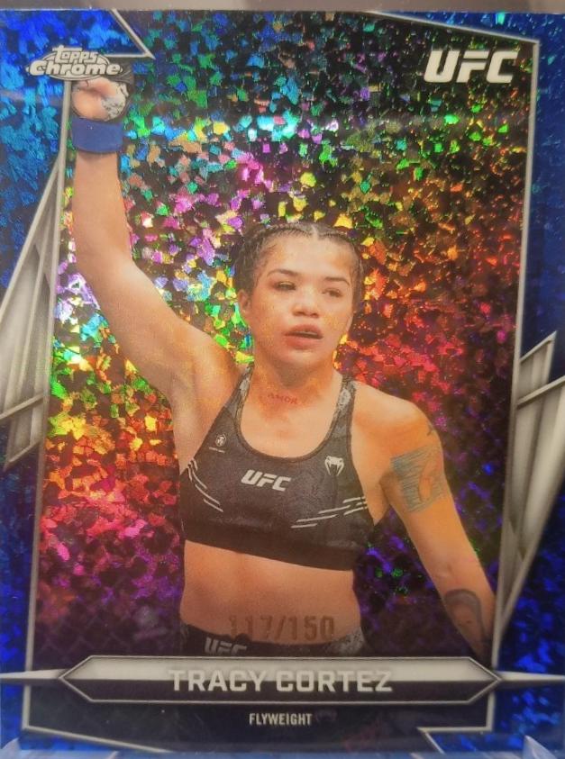 Tracy Cortez 2026 Topps Chrome UFC Base #58 Blue Mini Diamonds Refractor
