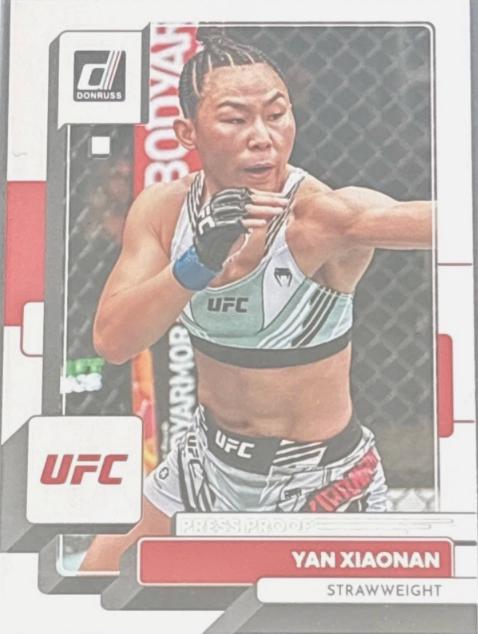 Yan Xiaonan 2023 Panini Donruss UFC Base #121 Press Proof Silver