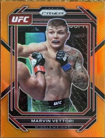 Marvin Vettori 2023 Panini Prizm UFC Base #132 Orange
