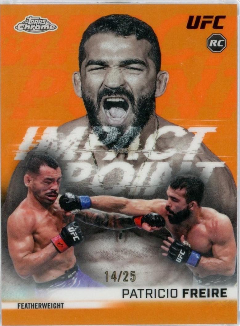 Patricio Freire 2026 Topps Chrome UFC Impact Point #IP-14 Orange Refractor