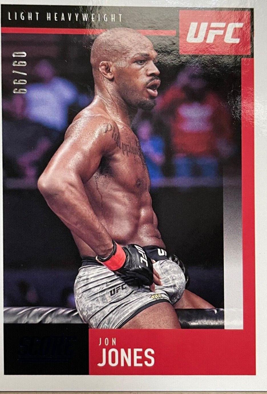 Jon Jones 2021 Panini Chronicles UFC Base Score #91 Blue