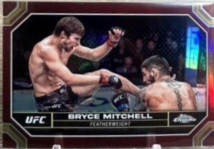 Bryce Mitchell 2024 Topps Chrome UFC Base #36 Magenta Refractor