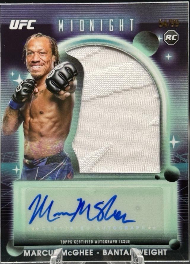 Marcus McGhee 2025 Topps Midnight UFC Rookie Relic Autographs #RRA-MM Twilight