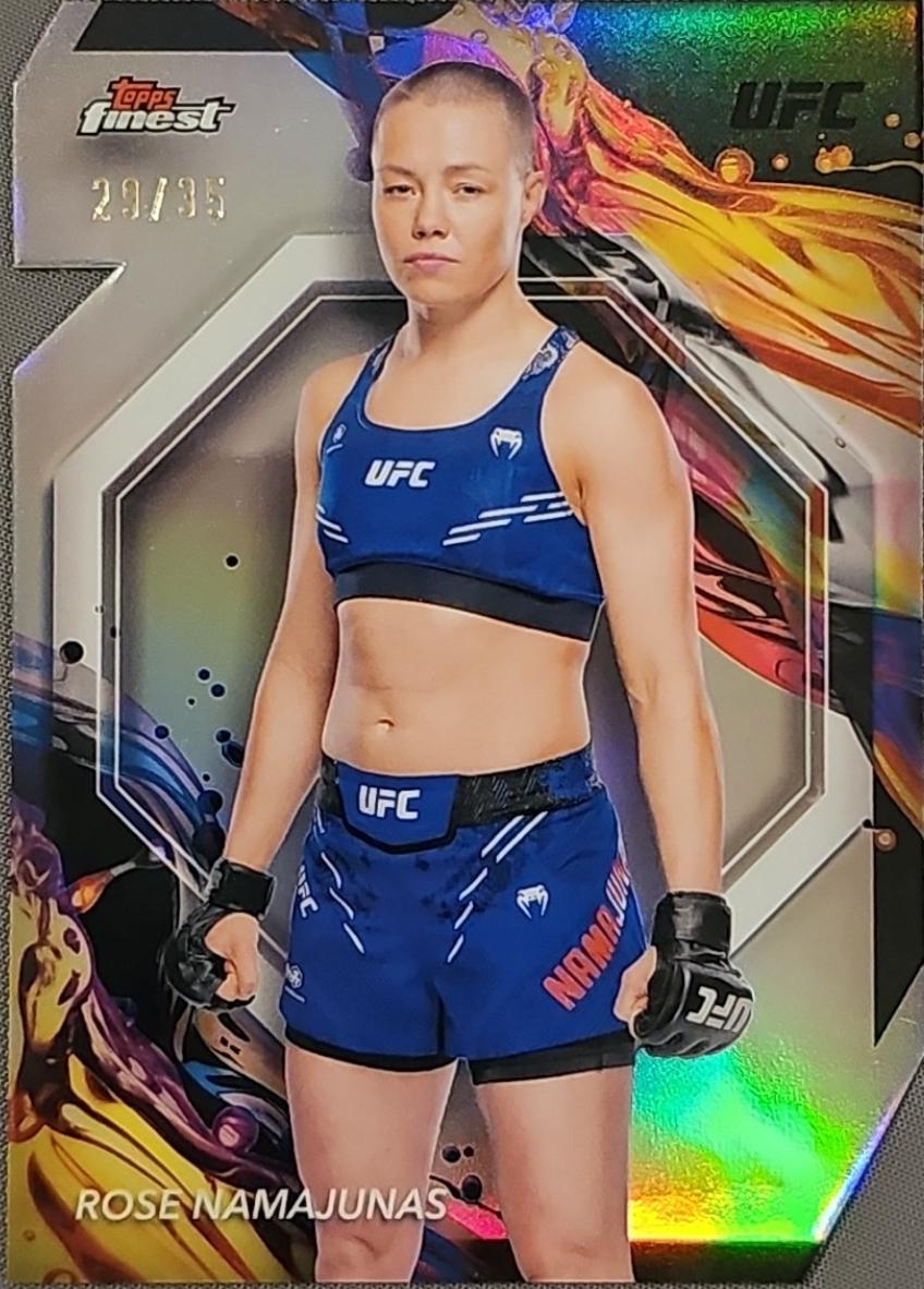 Rose Namajunas 2024 Topps Finest UFC Base Uncommon #108 Die-Cut Refractor