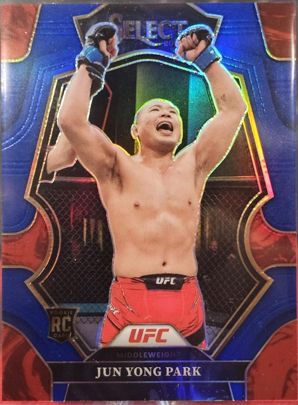 Jun Yong Park 2023 Panini Select UFC Premier Level #184 Red Blue Prizm