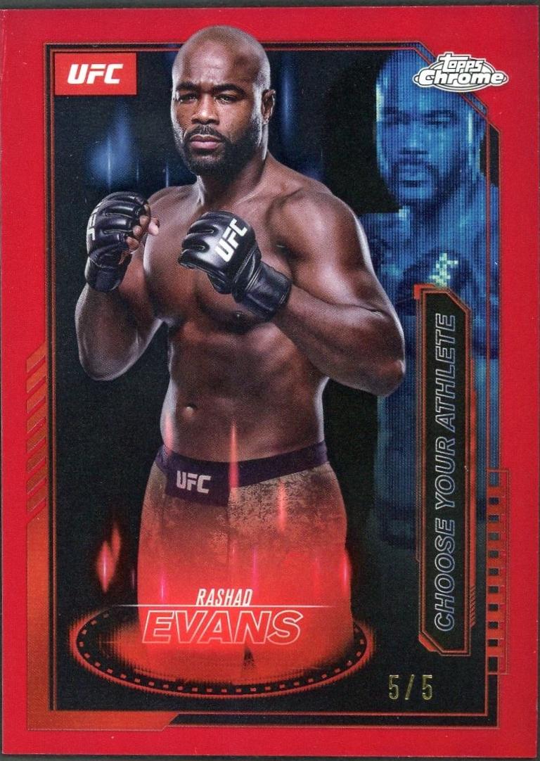 Rashad Evans 2025 Topps Chrome UFC Mission Control #MCL-2 Red Refractor