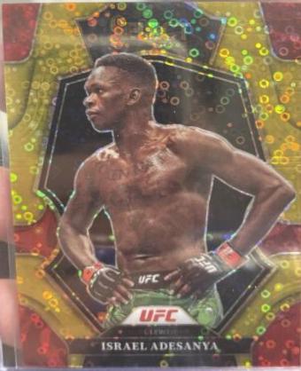 Israel Adesanya 2023 Panini Select UFC Premier Level #192 Gold Disco
