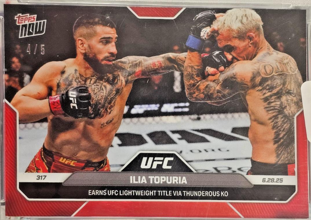 Ilia Topuria Topps Now UFC Base #18 Red Foil