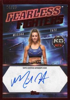 Miesha Tate 2025 Topps Knockout UFC Fearless Fighters Signatures #FF-ME Red