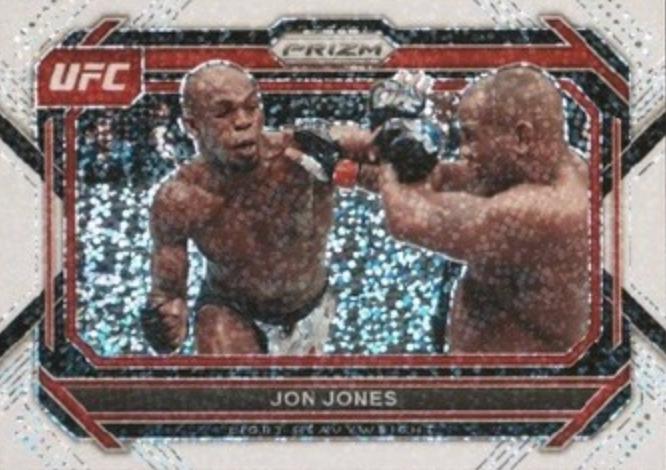 Jon Jones 2023 Panini Prizm UFC Base #74 White Sparkle