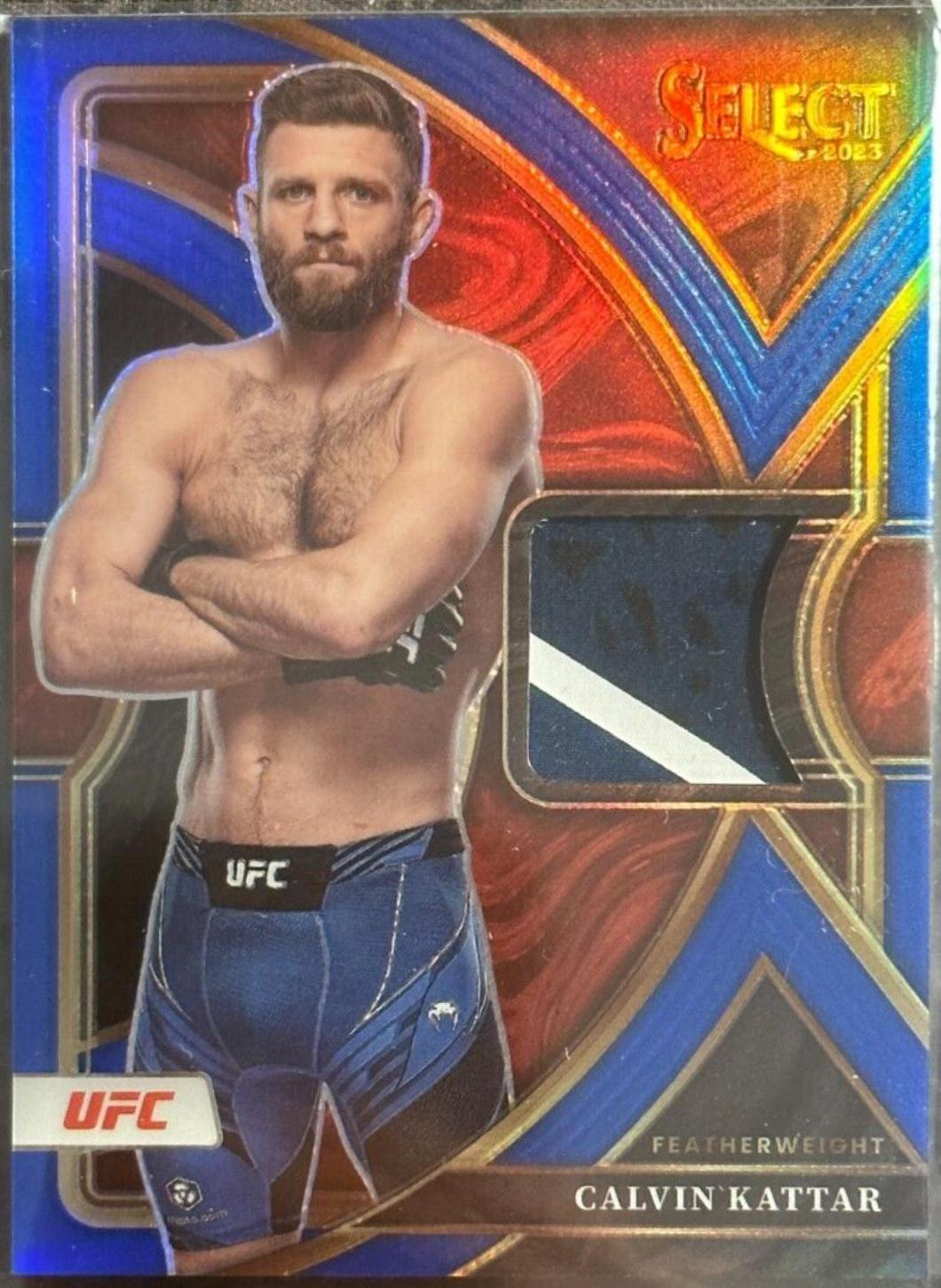 Calvin Kattar 2023 Panini Select UFC Octagonside #206 Blue Disco