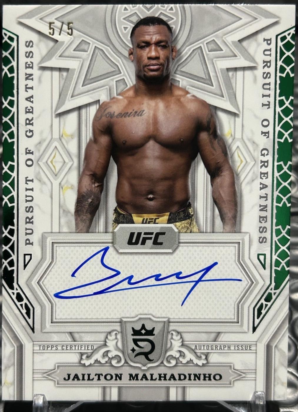 Jailton Almeida 2024 Topps Royalty UFC Pursuit of Greatness Autographs #PGS-JAA Platinum