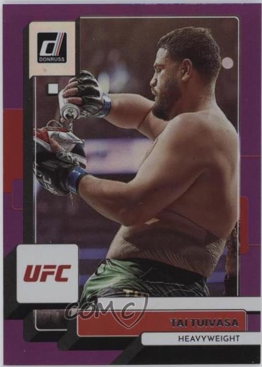 Tai Tuivasa 2023 Panini Donruss UFC Base #159 Purple Flood