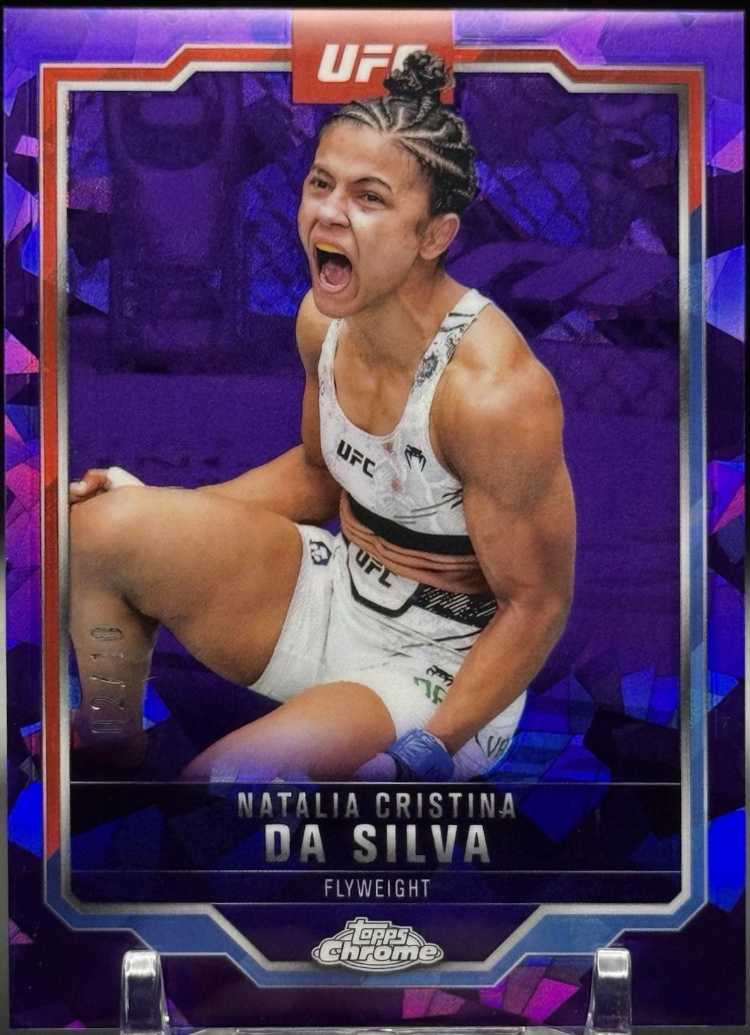 Natalia Silva 2025 Topps Chrome Sapphire UFC Base Sapphire #82 Purple Sapphire