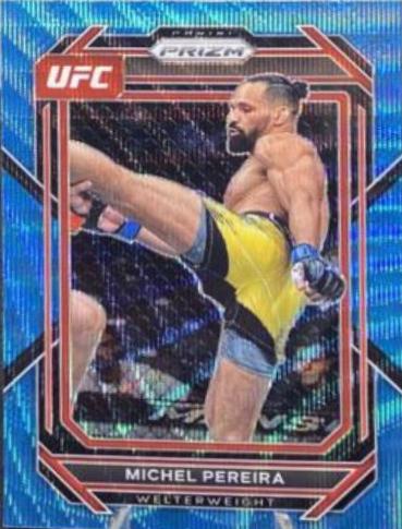 Michel Pereira 2023 Panini Prizm UFC Base #192 Blue Wave