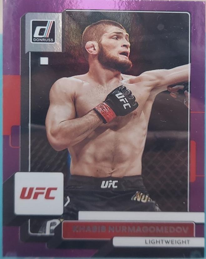 Khabib Nurmagomedov 2023 Panini Donruss UFC Base #53 Purple Flood