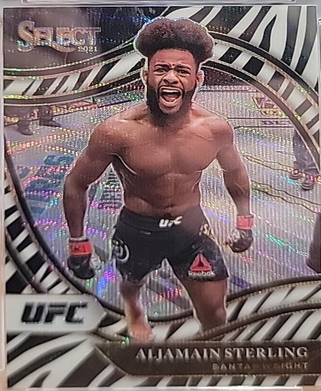 Aljamain Sterling 2021 Panini Select UFC Octagonside #206 Zebra