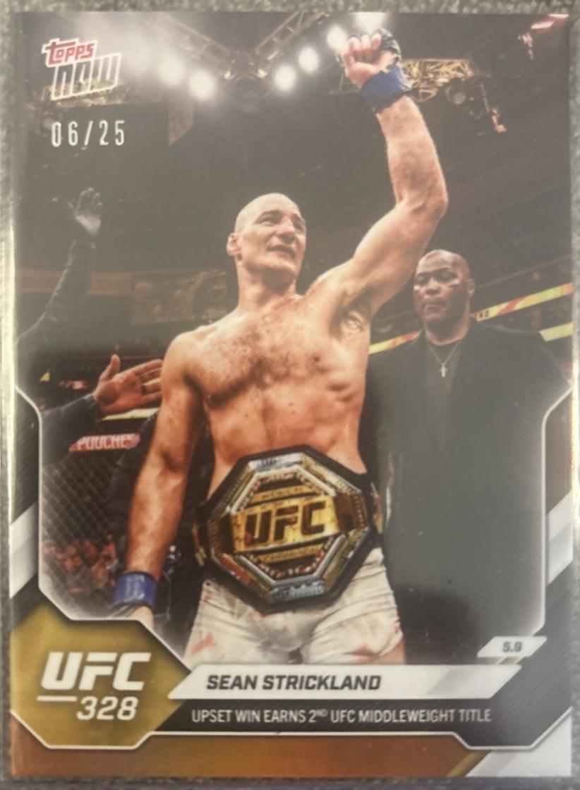 Sean Strickland Topps Now UFC Base #15 Orange Foil