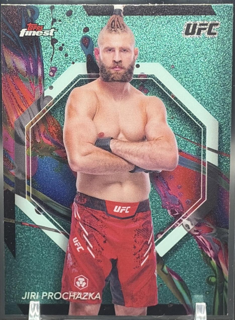 Jiri Prochazka 2024 Topps Finest UFC Base Common #78 Aqua Glitter Refractor