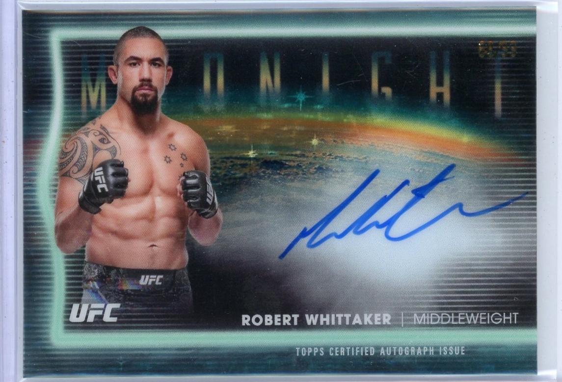 Robert Whittaker 2025 Topps Midnight UFC Horizon Signatures #HNS-RW Twilight