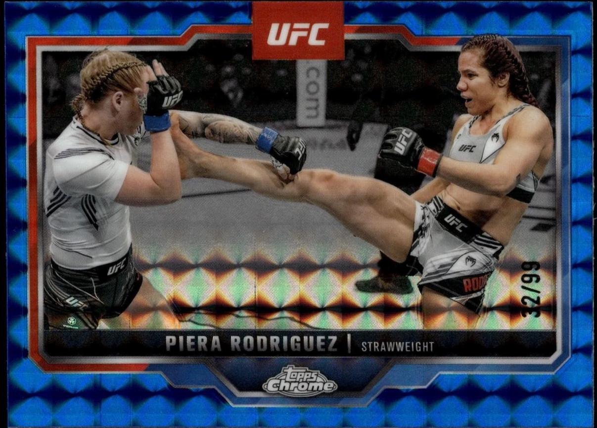 Piera Rodriguez 2025 Topps Chrome UFC Base #135 Blue Geometric Refractor