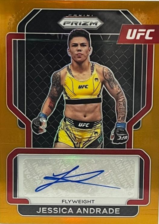 Jessica Andrade 2022 Panini Prizm UFC Signatures #31 Gold