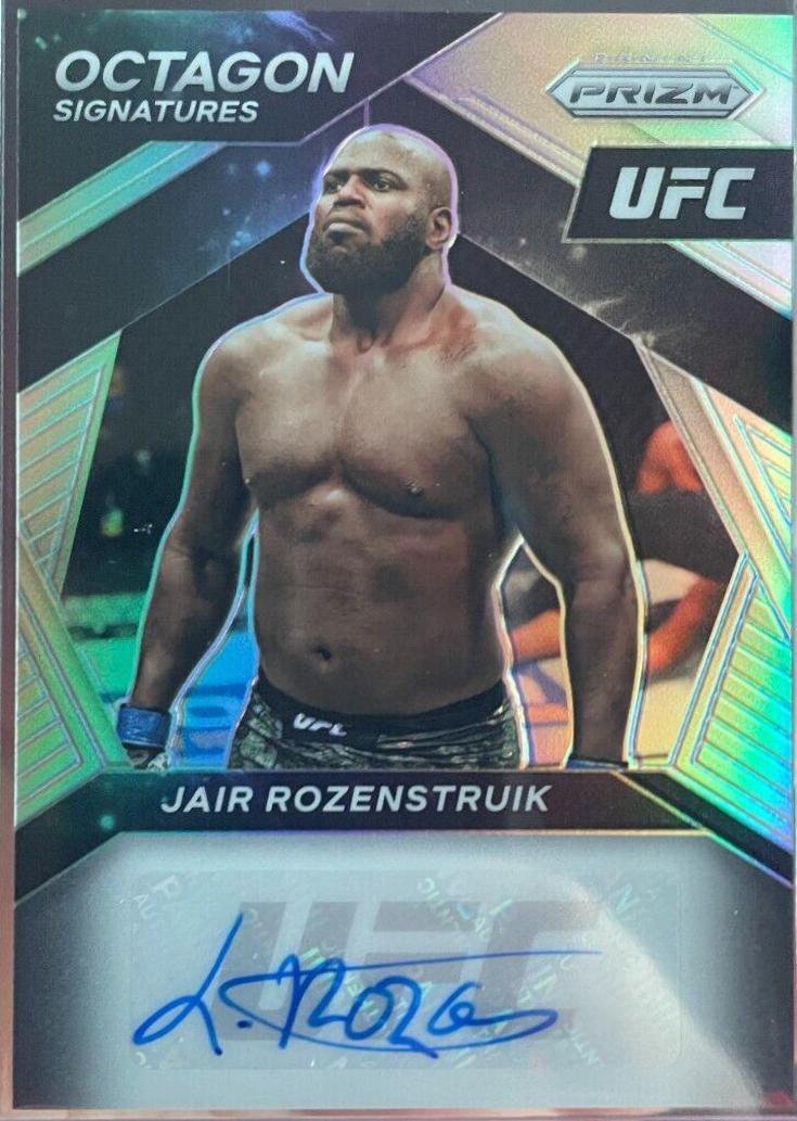 Jairzinho Rozenstruik 2021 Panini Prizm UFC Octagon Signatures #OS-JRZ Silver