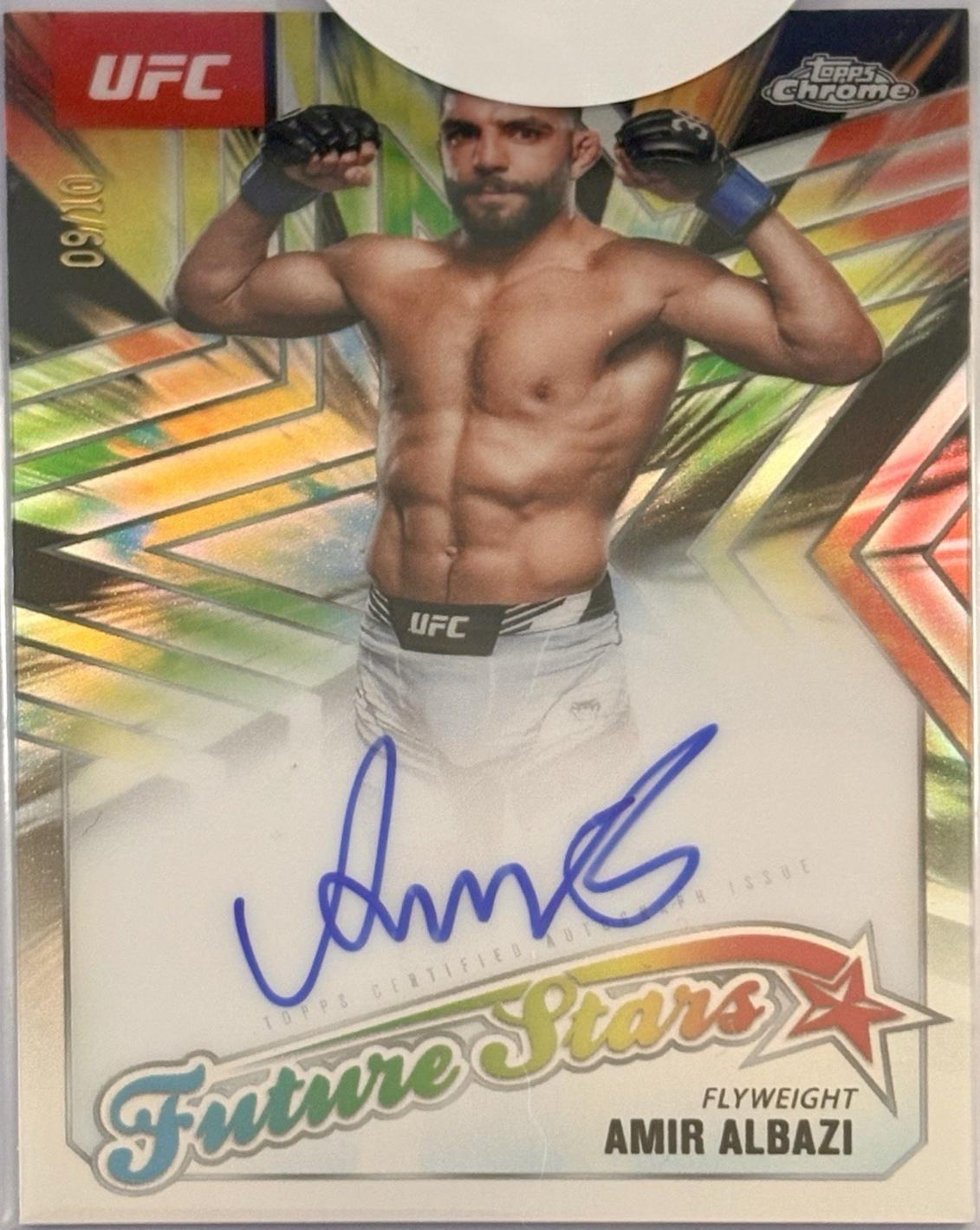 Amir Albazi 2025 Topps Chrome UFC Future Stars Autographs #FSA-AA Black Refractor