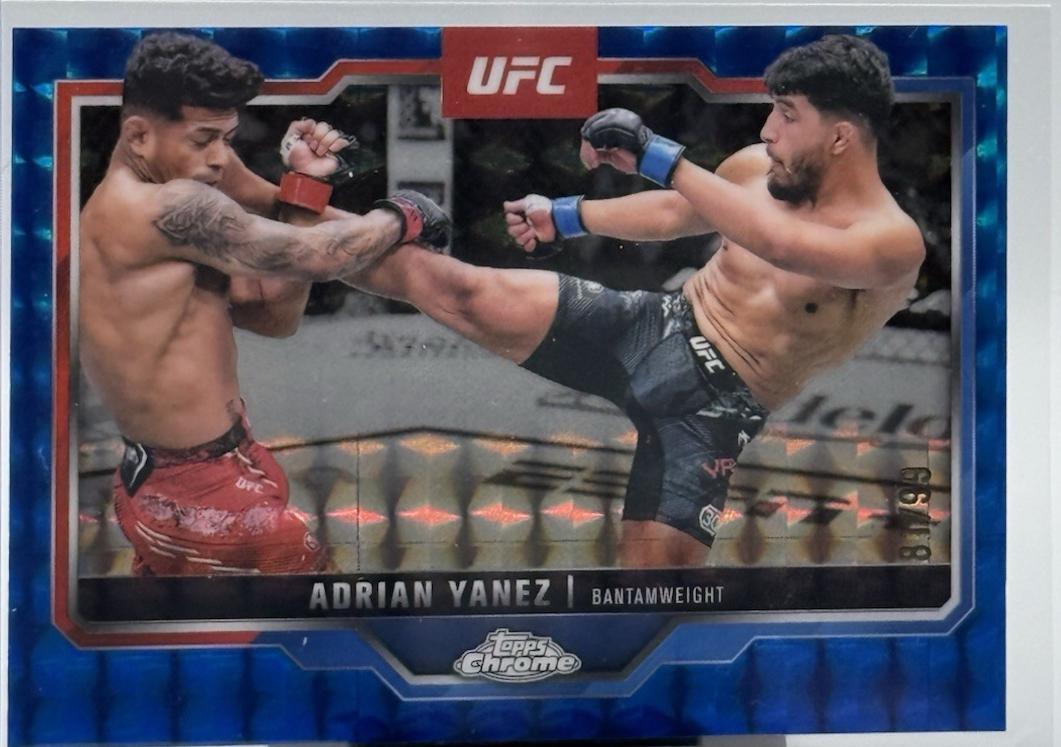 Adrian Yanez 2025 Topps Chrome UFC Base #71 Blue Geometric Refractor