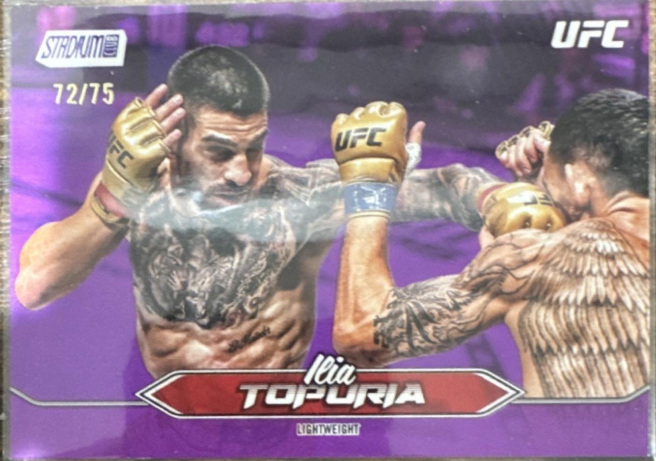 Ilia Topuria 2025 Topps Stadium Club UFC Base #23 Purple