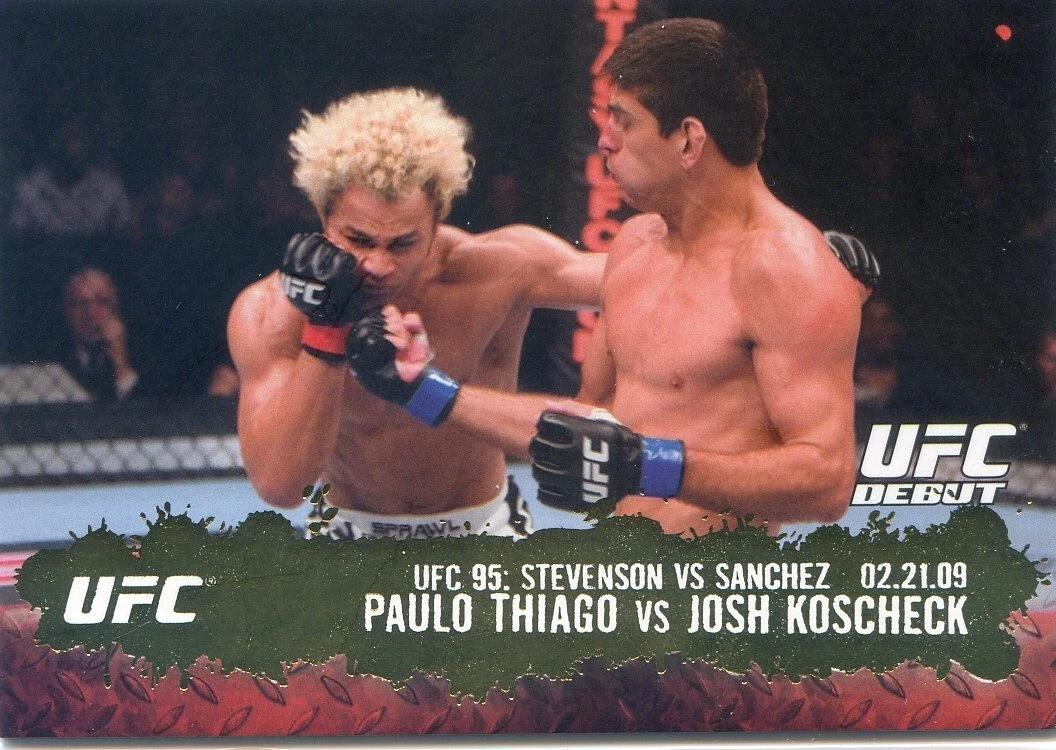 Paulo Thiago / Josh Koscheck 2009 Topps UFC Round 2 Base #129 Gold