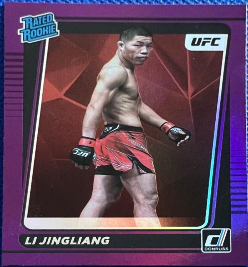 Li Jingliang 2022 Panini Donruss UFC Base #208 Purple Flood