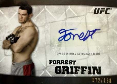 Forrest Griffin 2010 Topps UFC Knockout Autographs #A-FG Red Ink