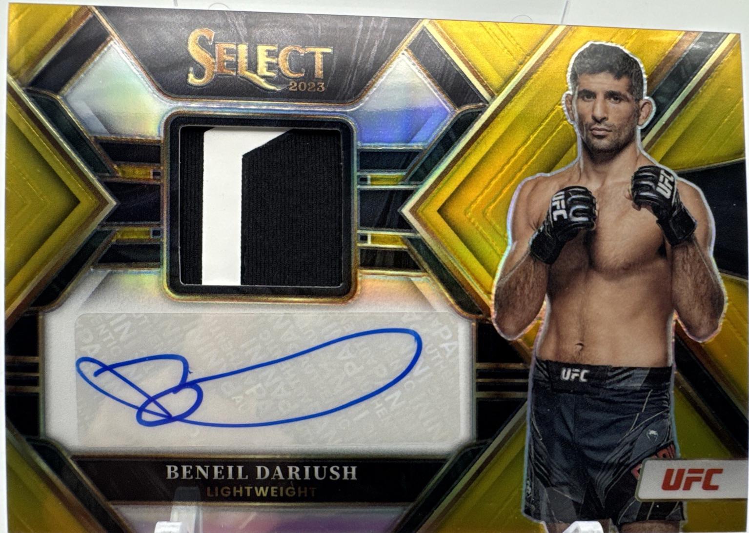 Beneil Dariush 2023 Panini Select UFC Signatures #31 Gold