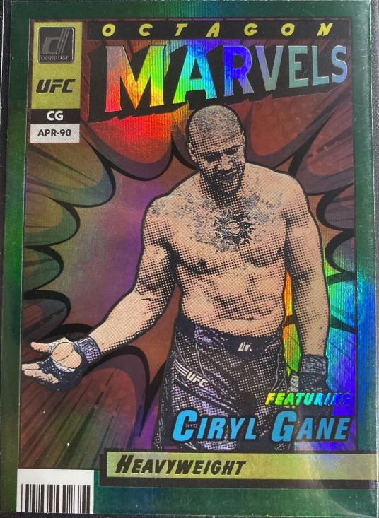 Ciryl Gane 2022 Panini Donruss UFC Octagon Marvels #5 Green