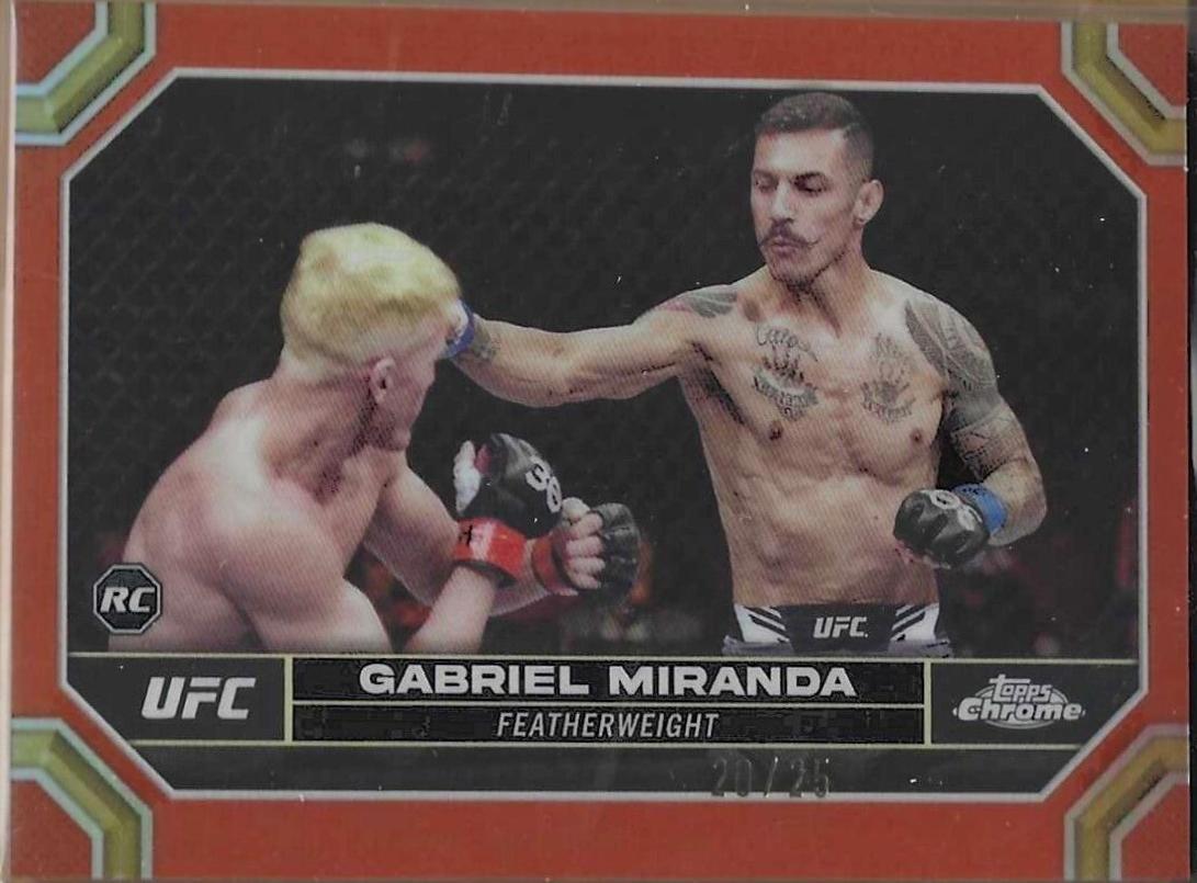 Gabriel Miranda 2024 Topps Chrome UFC Base #38 Orange Refractor