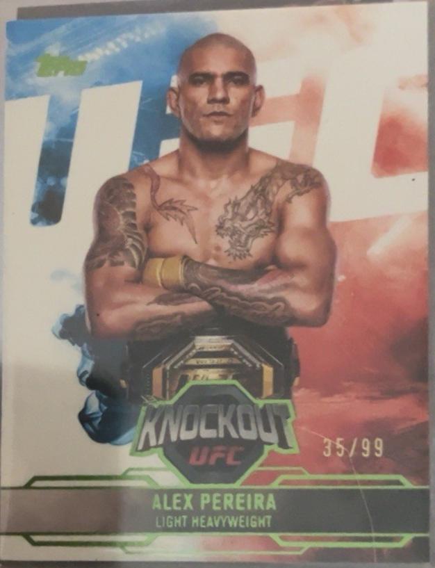 Alex Pereira 2025 Topps Knockout UFC Base #1 Lime Green