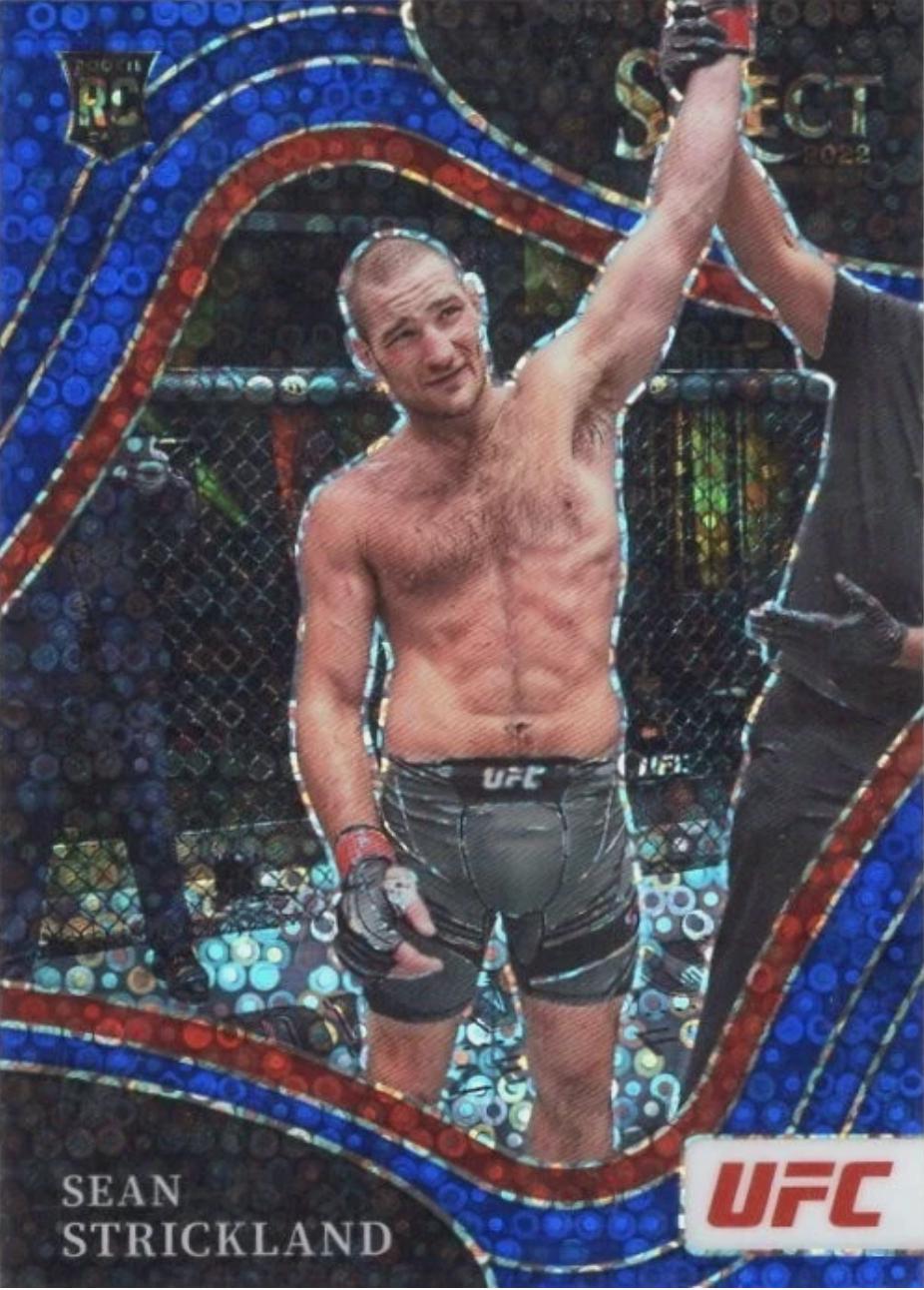 Sean Strickland 2022 Panini Select UFC Octagonside #264 Blue Disco