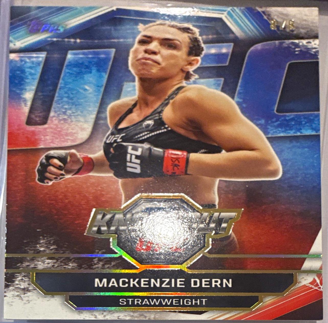 Mackenzie Dern 2026 Topps Knockout UFC Base #30 Holo Gold