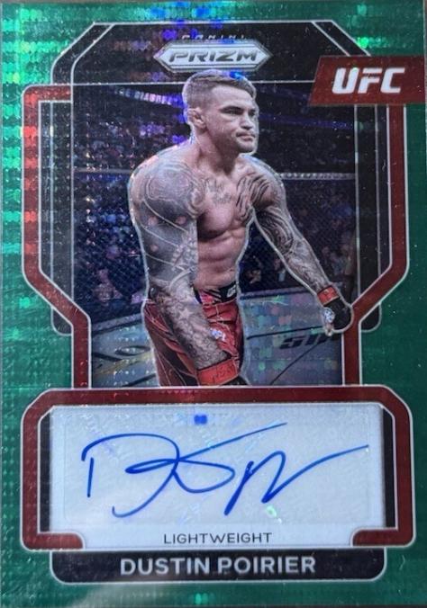 Dustin Poirier 2022 Panini Prizm UFC Signatures #20 Green Pulsar