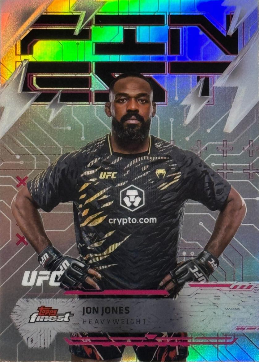 Jon Jones 2025 Topps Finest UFC Base Rare #224 Refractor