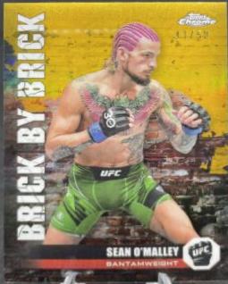 Sean O'Malley 2024 Topps Chrome UFC Brick by Brick #BYB-20 Gold Refractor
