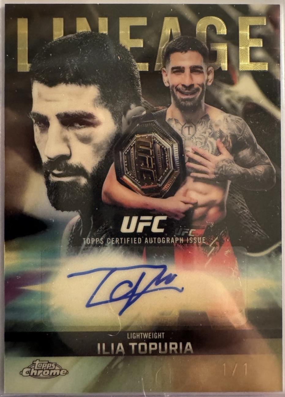 Ilia Topuria 2026 Topps Chrome UFC Chrome Lineage Autographs #CCA-IT Superfractor