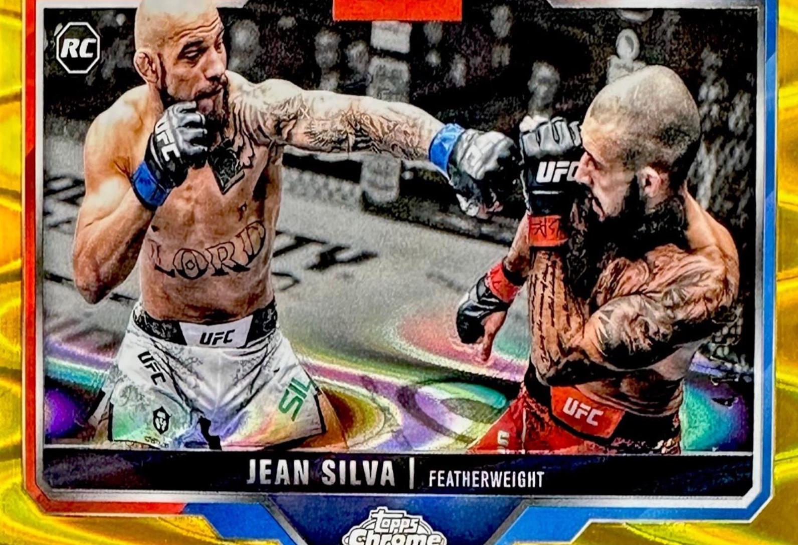 Jean Silva 2025 Topps Chrome UFC Base #56 Gold RayWave