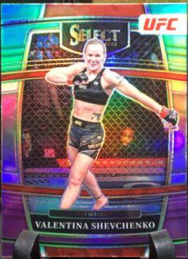 Valentina Shevchenko 2022 Panini Select UFC Premier Level #163 Green and Purple