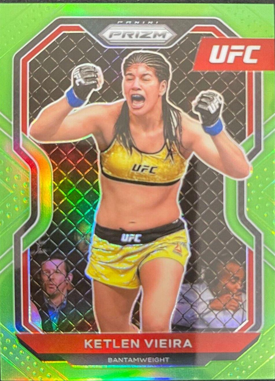Ketlen Vieira 2021 Panini Prizm UFC Base #85 Neon Green